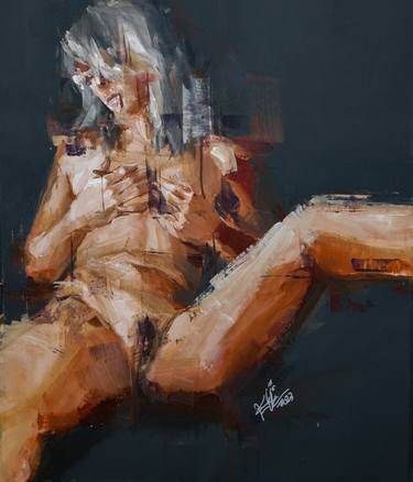 Print of Figurative Nude Paintings by Khalid Khan - KAAY