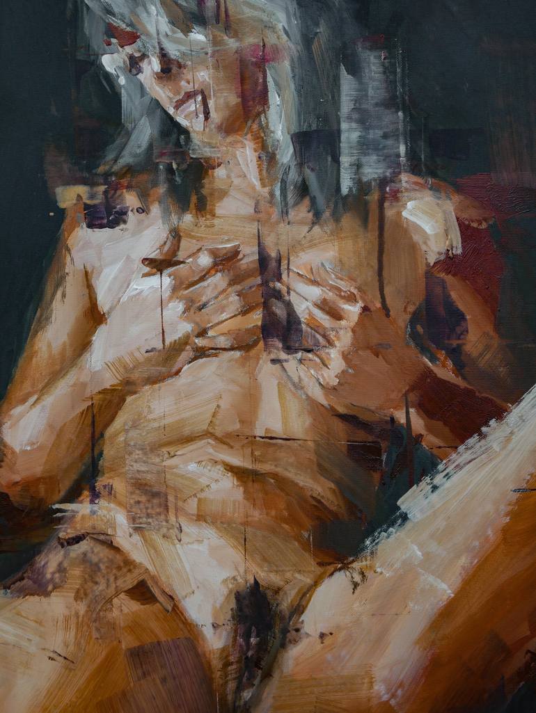 Original Contemporary Nude Painting by Khalid Khan - KAAY
