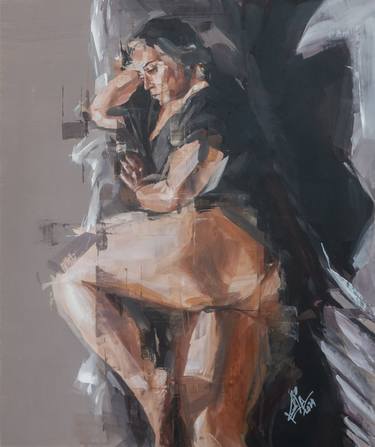 Original Nude Paintings by Khalid Khan - KAAY