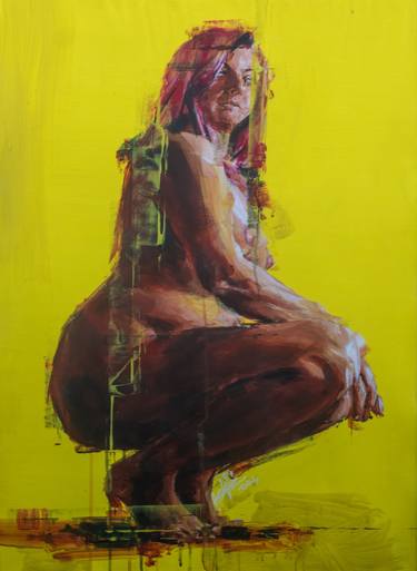 Original Contemporary Nude Paintings by Khalid Khan - KAAY