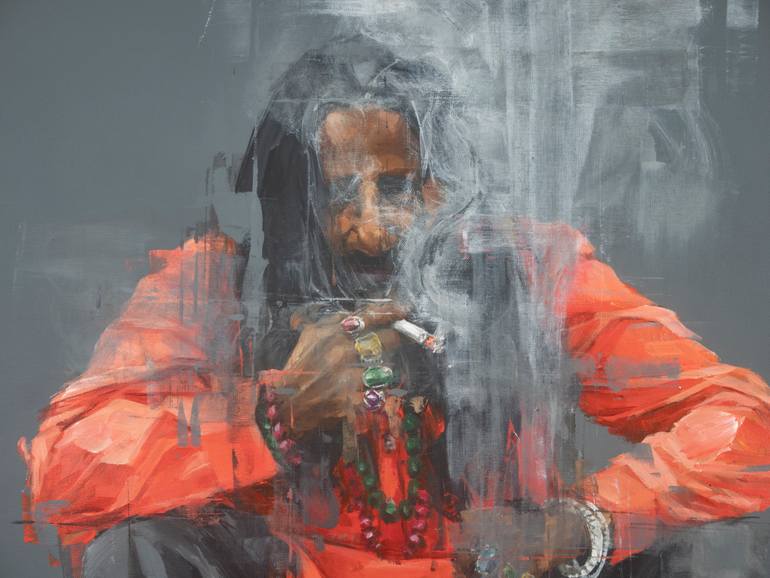 Original Figurative People Painting by Khalid Khan - Kaay