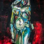 Standing nude by Khalid Khan - KAAY