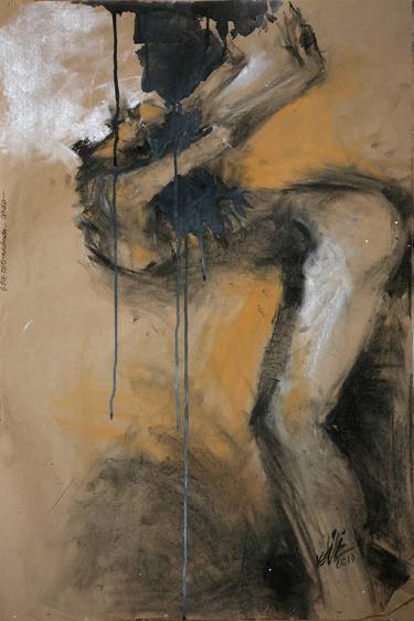 Original Expressionism Nude Drawings by Khalid Khan - KAAY
