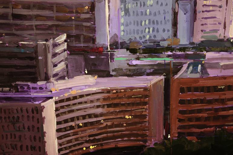 Original Impressionism Cities Painting by Khalid Khan - KAAY