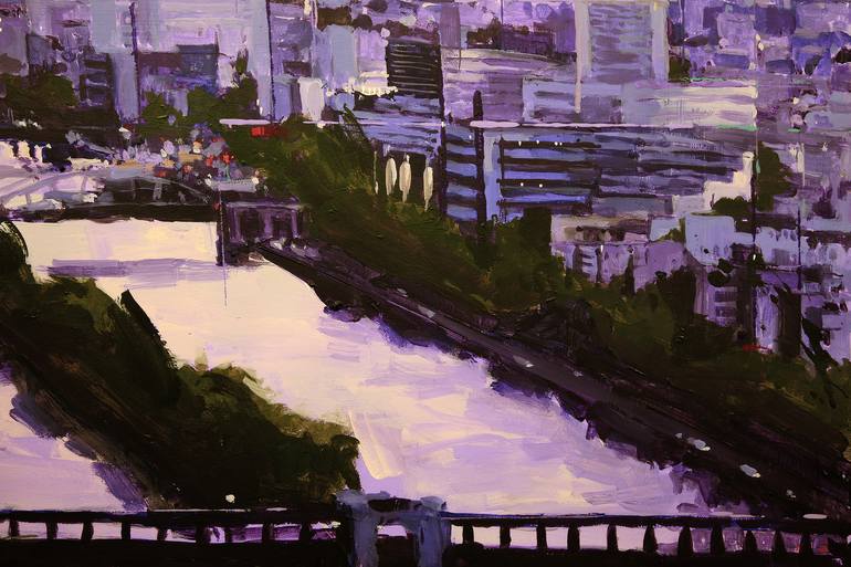 Original Cities Painting by Khalid Khan - KAAY