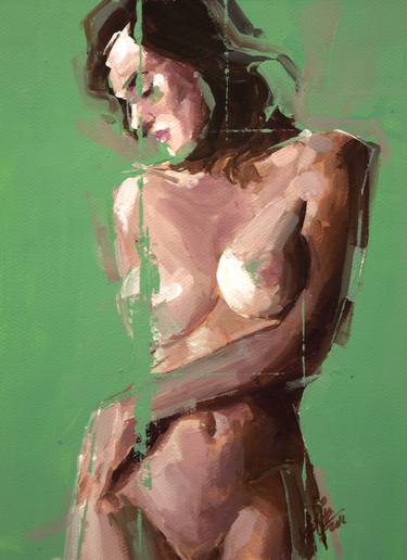 Original Expressionism Nude Paintings by Khalid Khan - KAAY