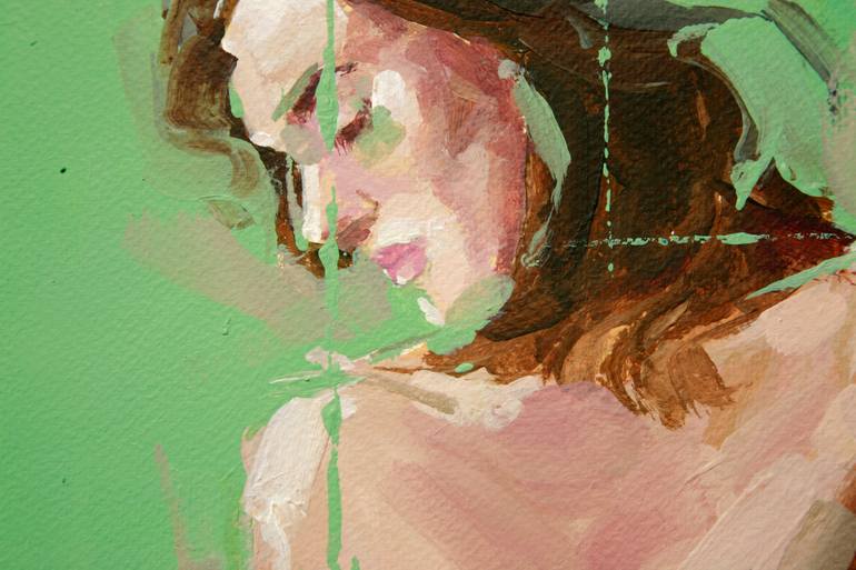 Original Expressionism Nude Painting by Khalid Khan - Kaay