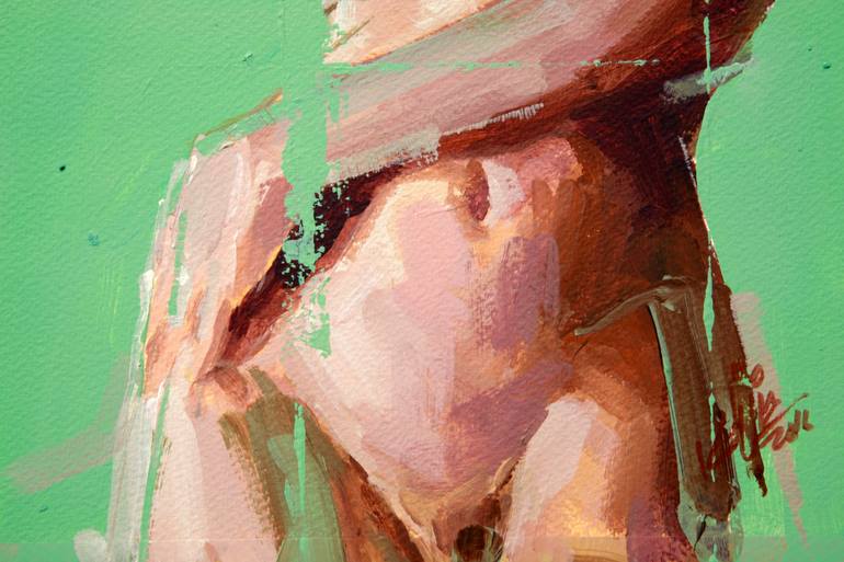 Original Expressionism Nude Painting by Khalid Khan - Kaay