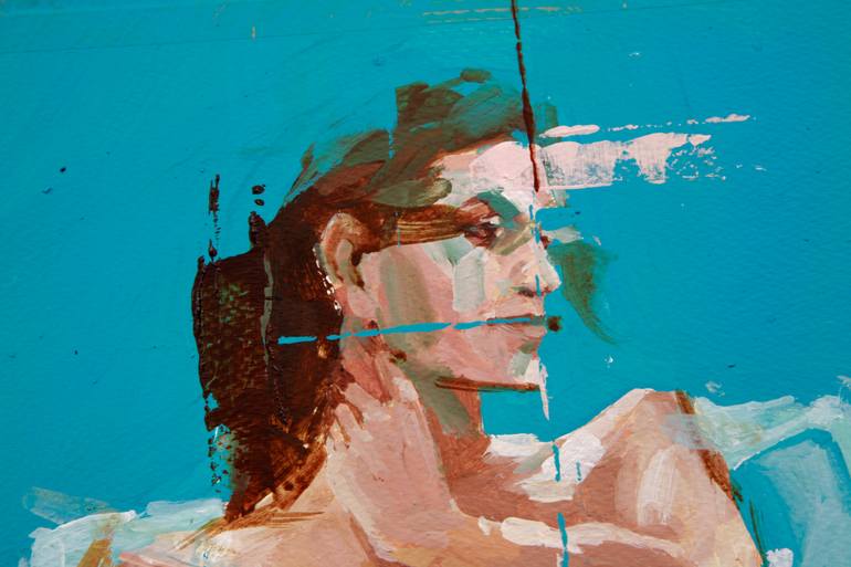 Original Expressionism Nude Painting by Khalid Khan - Kaay