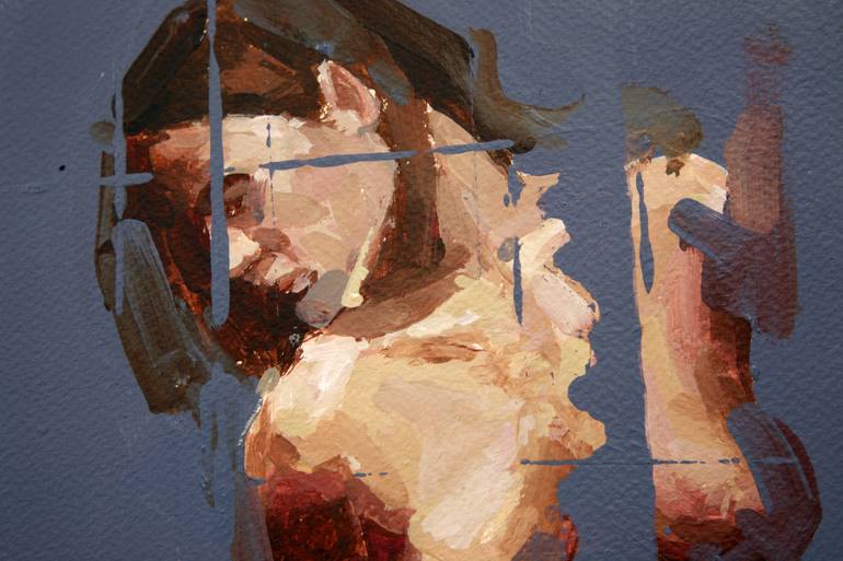 Original Expressionism Nude Painting by Khalid Khan - Kaay