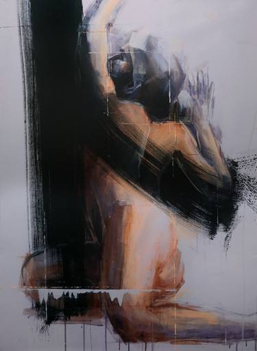 Original Abstract Expressionism Nude Paintings by Khalid Khan - KAAY