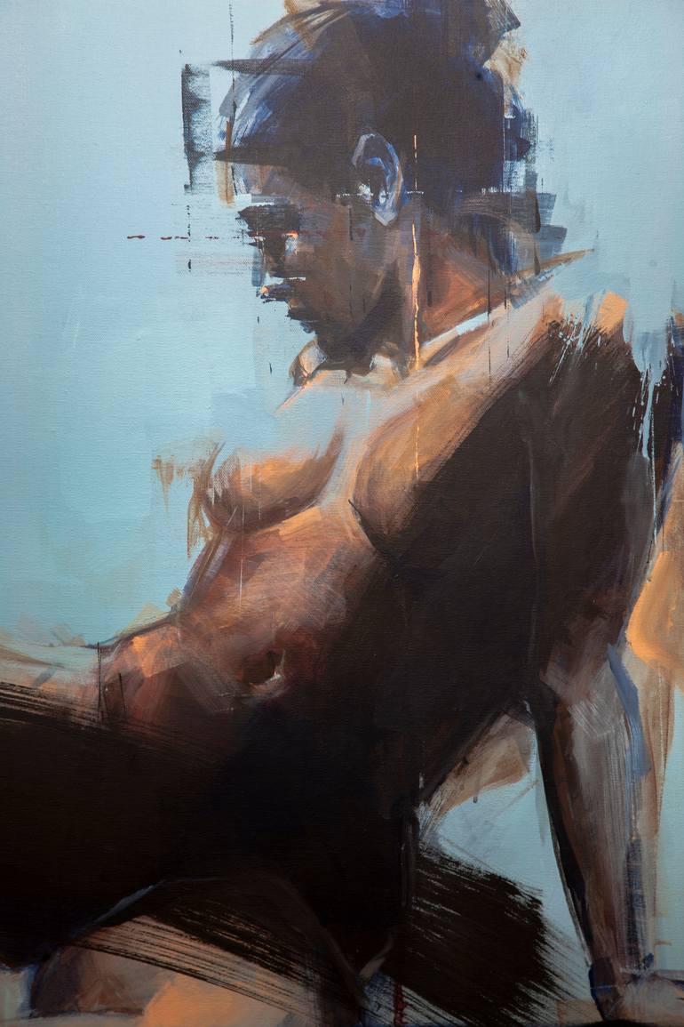 Original Abstract Expressionism Nude Painting by Khalid Khan - Kaay
