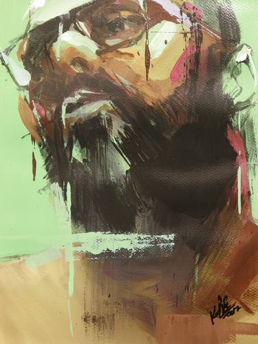 Original Abstract Expressionism Portrait Paintings by Khalid Khan - KAAY