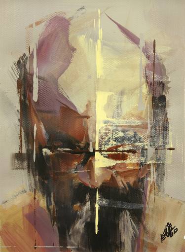 Print of Abstract Expressionism Portrait Paintings by Khalid Khan - KAAY