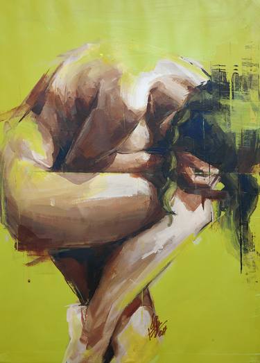 Original Abstract Expressionism Nude Paintings by Khalid Khan - KAAY