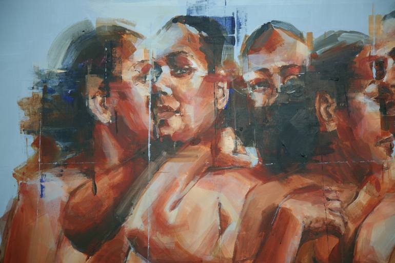 Original Figurative Nude Painting by Khalid Khan - KAAY