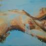 A continuation of my nude series.Due to my restless nature I don't like to be imprisoned in one style. At the moment I am working simultaneously in two different subjects and style, nude and the cityscapes.