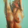 A continuation of my nude series.Due to my restless nature I don't like to be imprisoned in one style. At the moment I am working simultaneously in two different subjects and style, nude and the cityscapes.