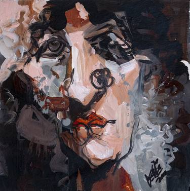 Print of Abstract Portrait Paintings by Khalid Khan - KAAY