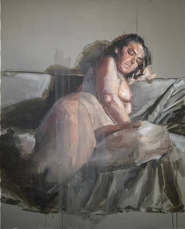 Original Expressionism Nude Paintings by Khalid Khan - KAAY