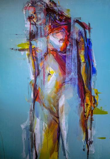 Original Abstract Nude Paintings by Khalid Khan - KAAY