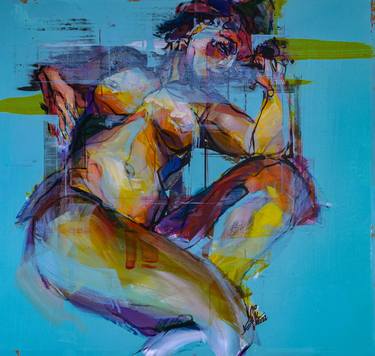 Print of Abstract Nude Paintings by Khalid Khan - KAAY