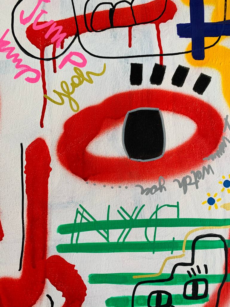 Original Abstract Expressionism Abstract Painting by Le Le Carrington