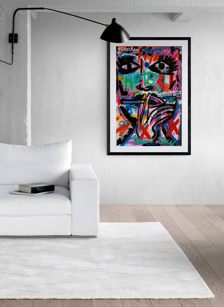 Original Modernism Abstract Painting by Le Le Carrington