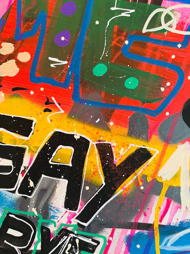 Original Modernism Abstract Painting by Le Le Carrington