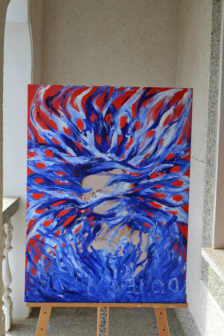 Original Abstract Expressionism Abstract Painting by Kris Krissty