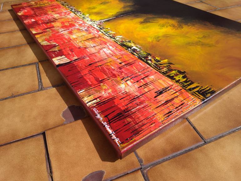 Original Abstract Painting by Giuseppe Angelo Salmoiraghi