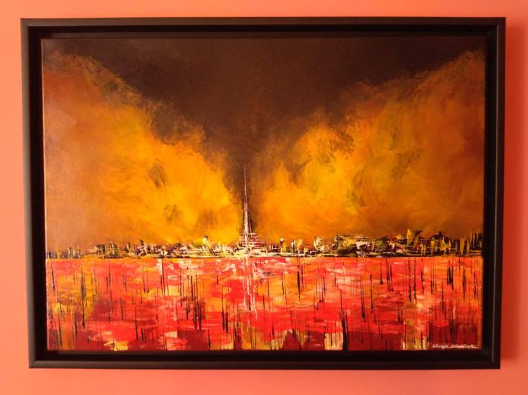 Original Abstract Painting by Giuseppe Angelo Salmoiraghi