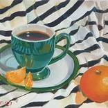 French breakfast still life Painting by Iryna Tsai