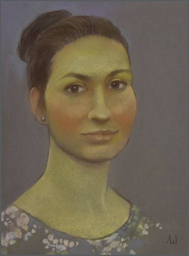 Original Portrait Drawing by Ludmila Sheremetieva