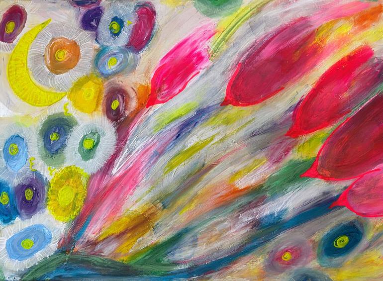 The Flower of Change Painting by Valerijana Krasniqi Saatchi Art