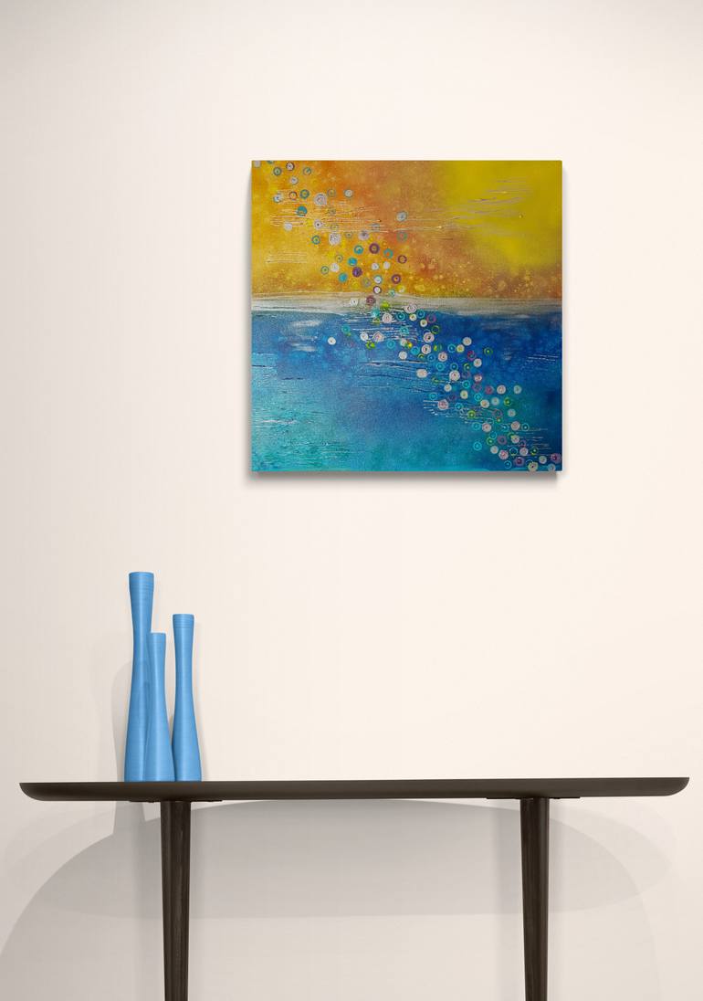 Original Abstract Landscape Painting by Valerijana Krasniqi