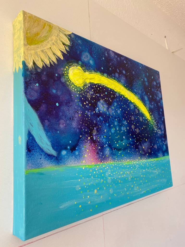 Original Abstract Fantasy Painting by Valerijana Krasniqi