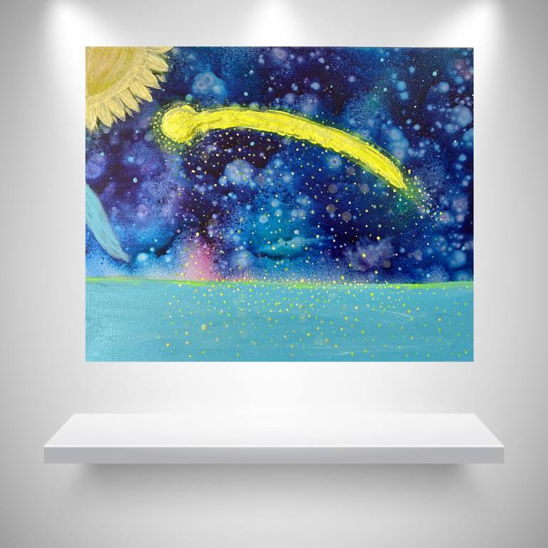 Original Abstract Fantasy Painting by Valerijana Krasniqi