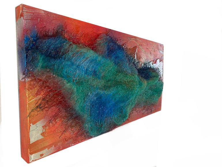 Original Abstract Outer Space Painting by Valerijana Krasniqi