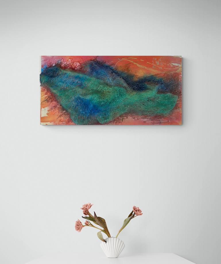 Original Abstract Outer Space Painting by Valerijana Krasniqi