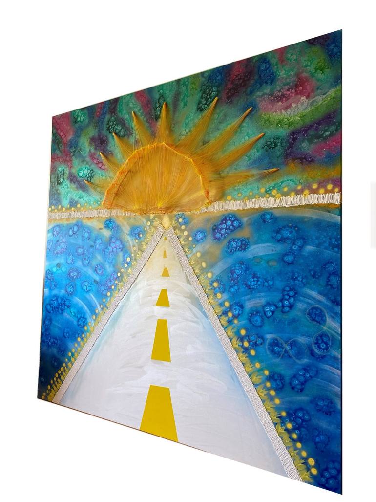 Original Abstract Landscape Painting by Valerijana Krasniqi
