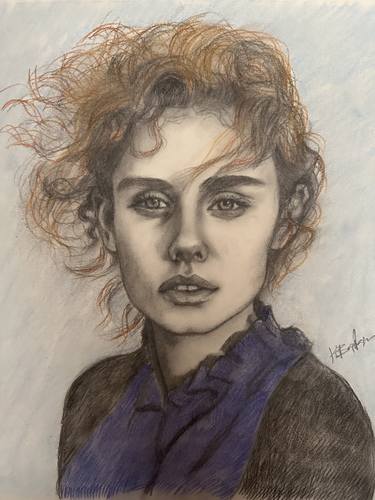 Print of Fine Art Portrait Drawings by Kalliope Varlamiti