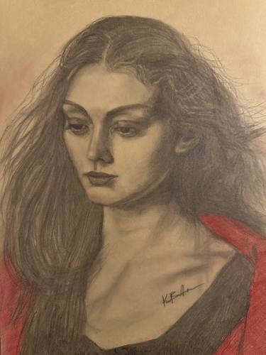 Original Figurative Women Drawing by Kalliope Varlamiti