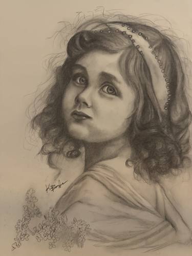 Original Figurative Children Drawing by Kalliope Varlamiti