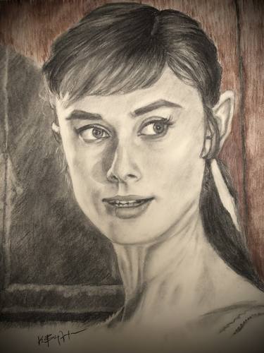 Original Figurative Portrait Drawings by Kalliope Varlamiti