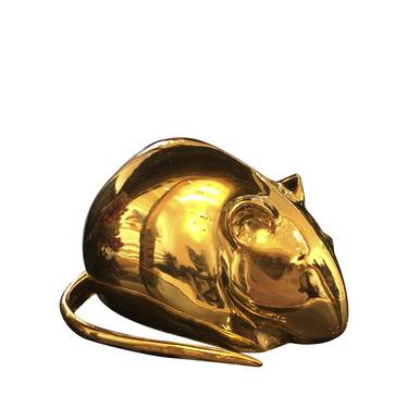 Golden Mouse Bronze Sculpture thumb