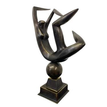 "Levitation" Contemporary Abstract Bronze Sculpture thumb