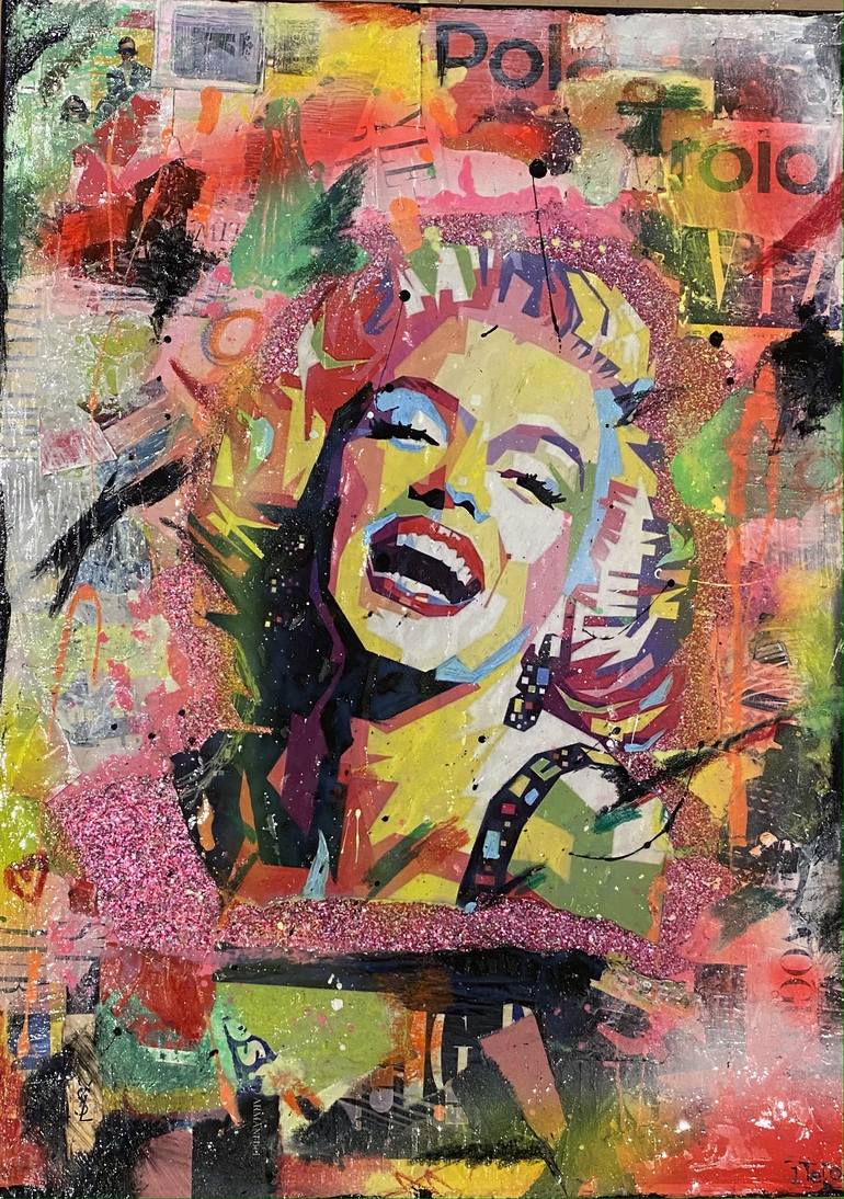 Monroe Pop Collage by Leo Rebella | Saatchi Art