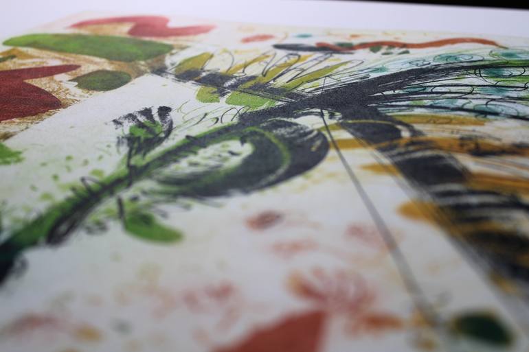 Original Abstract Animal Printmaking by Rudolf Suran