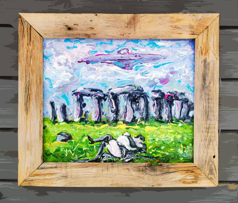 Stonehenge. Aliens are watching humans Painting